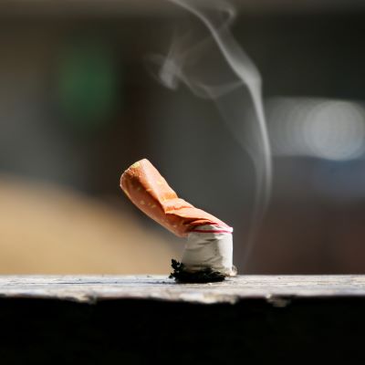 Cigarette being put out